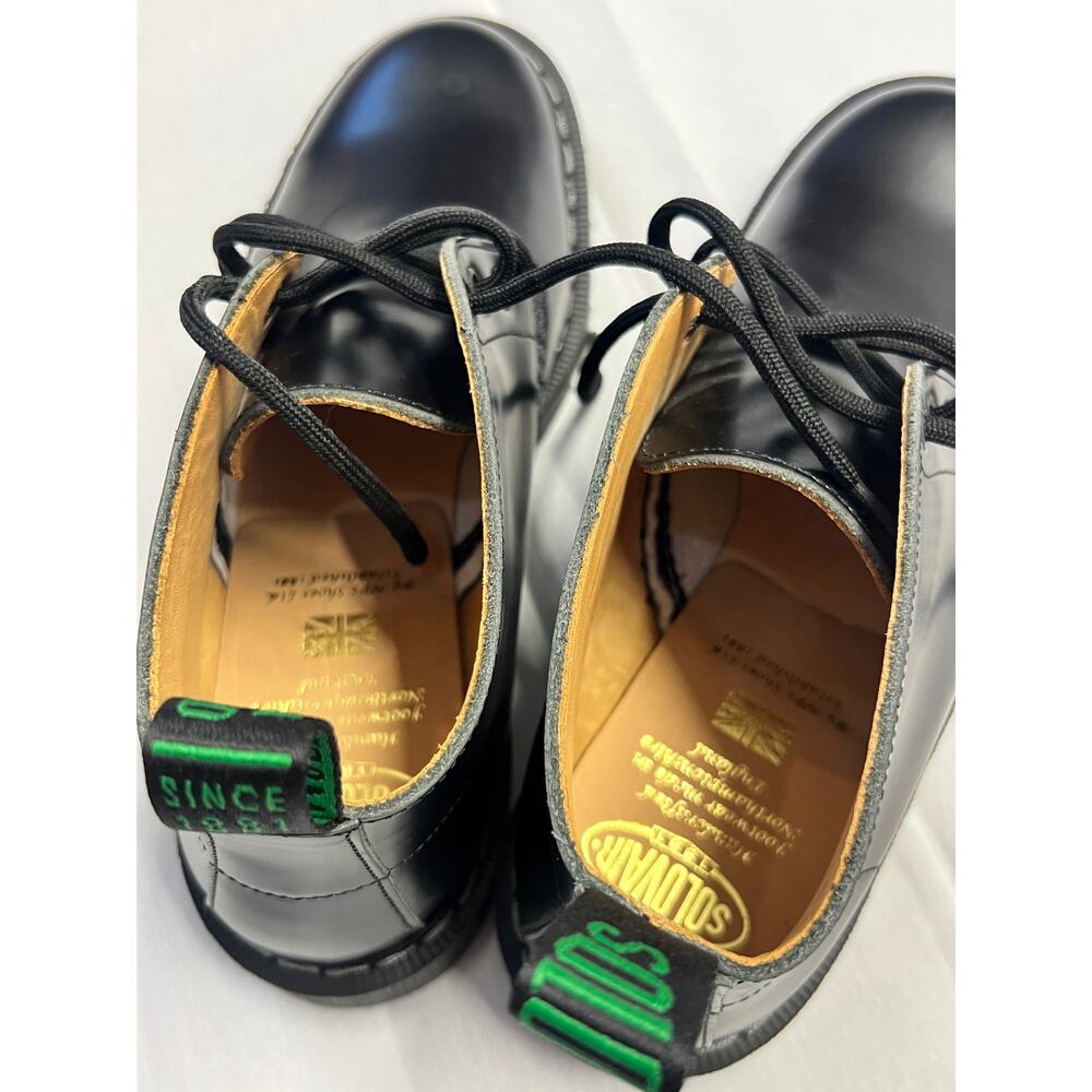 Solovair Black Leather Greasy 3 Eye Chukka Boot 5 1/2 New - Picture 3 of 7